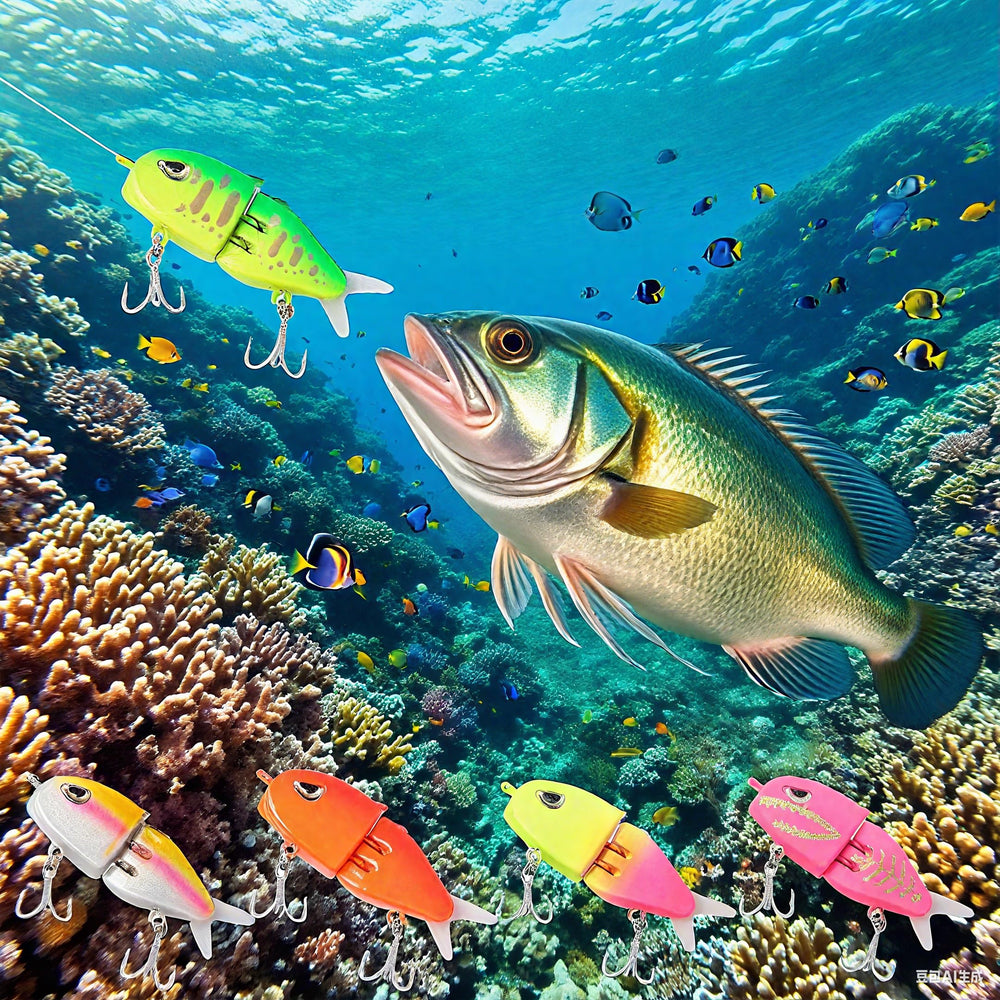 5PCS Swimbait Lures Multi-Jointed Bait - Side View