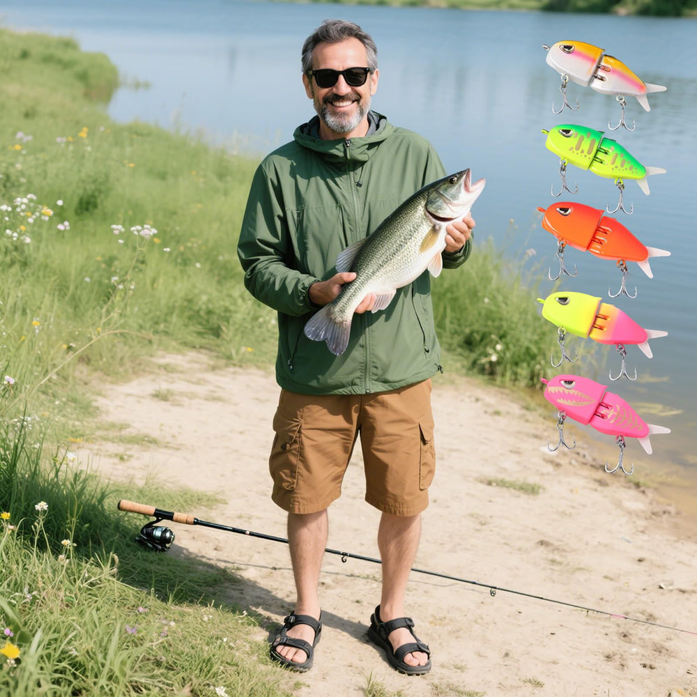 Realistic segmented body for natural swimming action