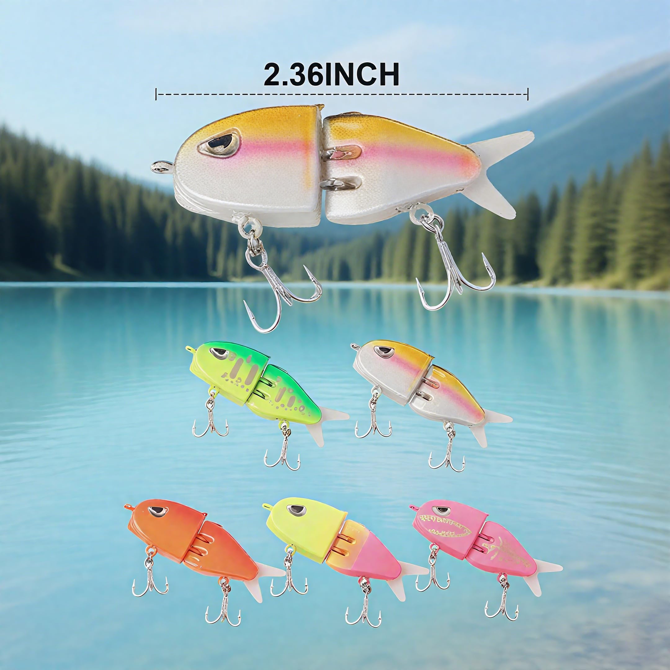 Target bass, trout, and pike with multi-segment swimbaits