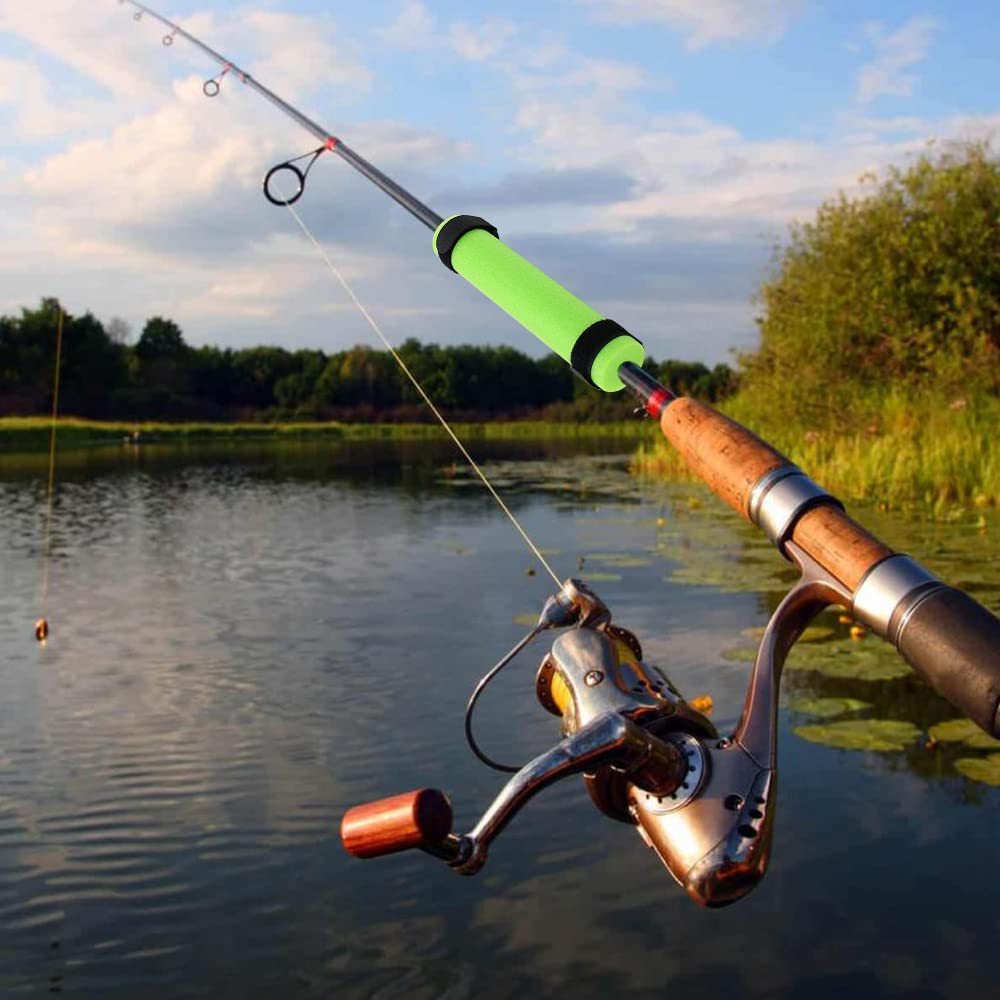 Package includes six floats and twelve straps in green