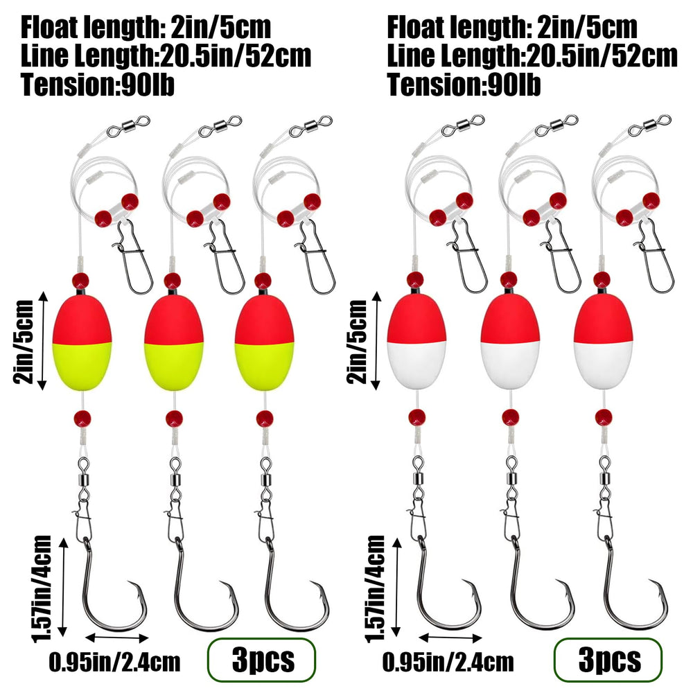 Close-up of Pompano rig setup for surf fishing