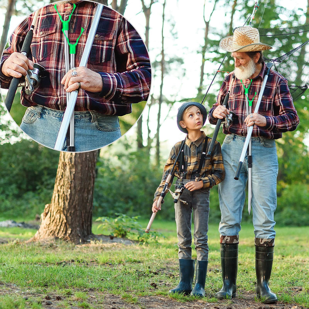 Beach, pond, river and bank fishing setup using rod holders