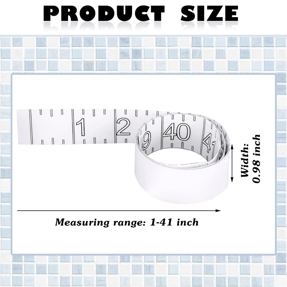 Close up of 42 inch waterproof fishing tape measure sticker on boat