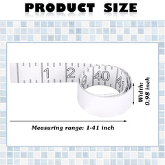 Close up of 42 inch waterproof fishing tape measure sticker on boat