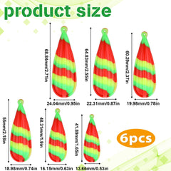 Close-up of luminous PVC bait casting practice plugs