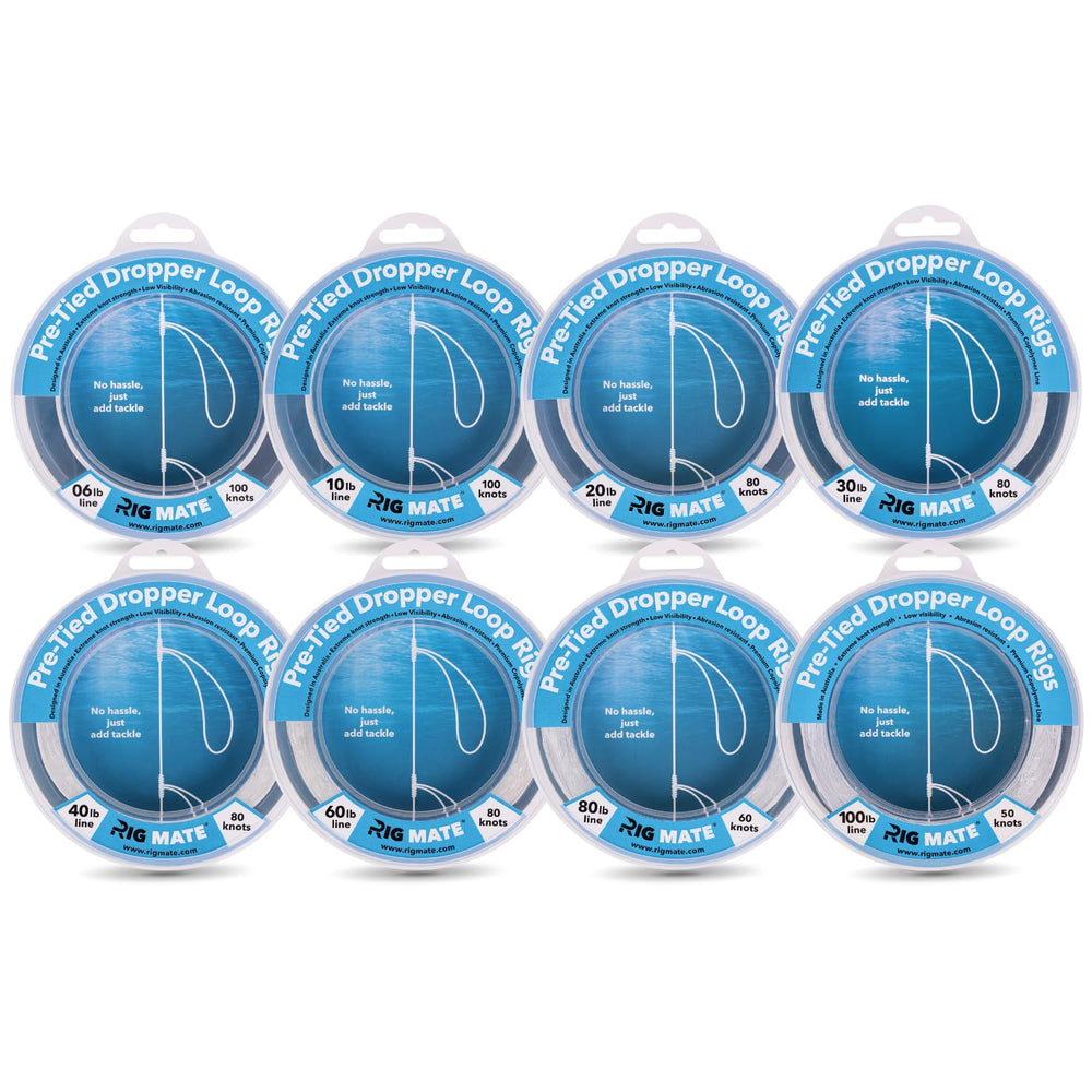 Compact spool of pre-tied dropper loop rigs