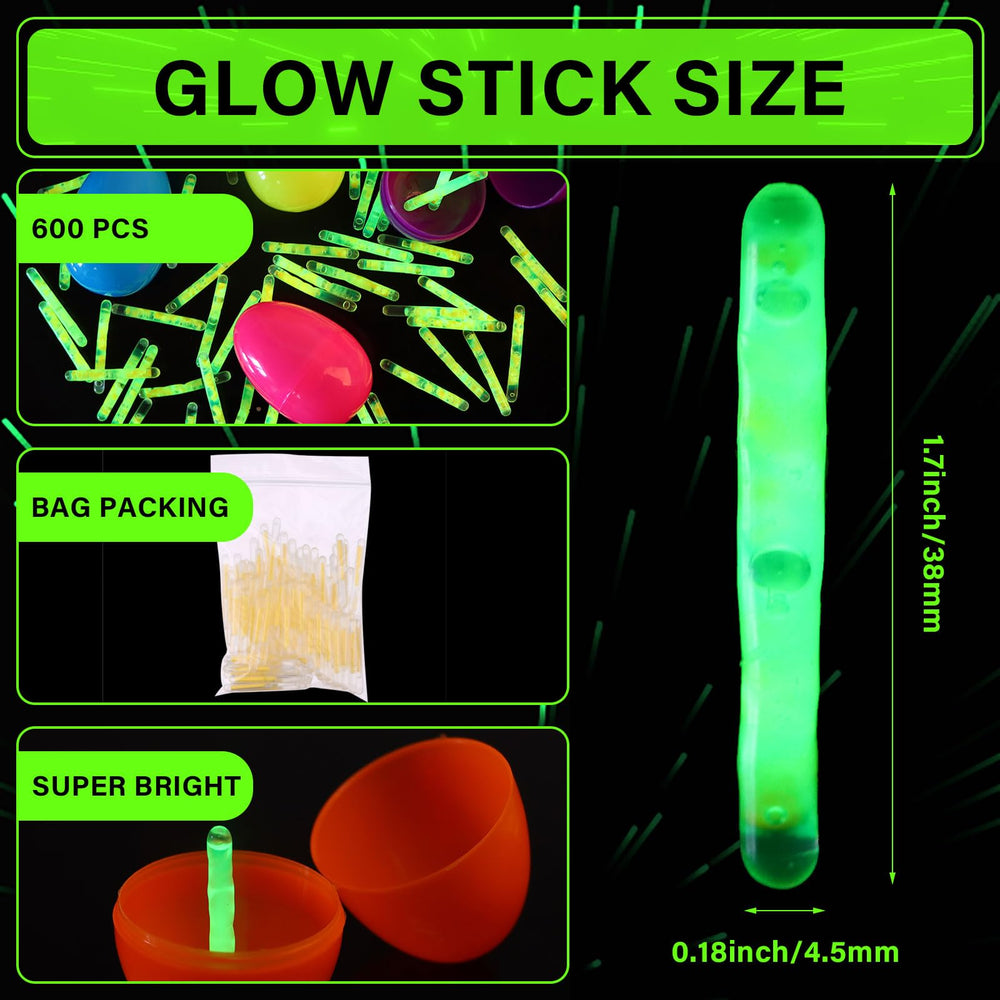 Mini 1.5 inch glow sticks for night fishing