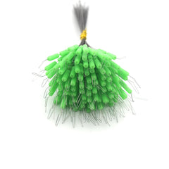 Illustration showing threading line through wire loop and sliding stopper