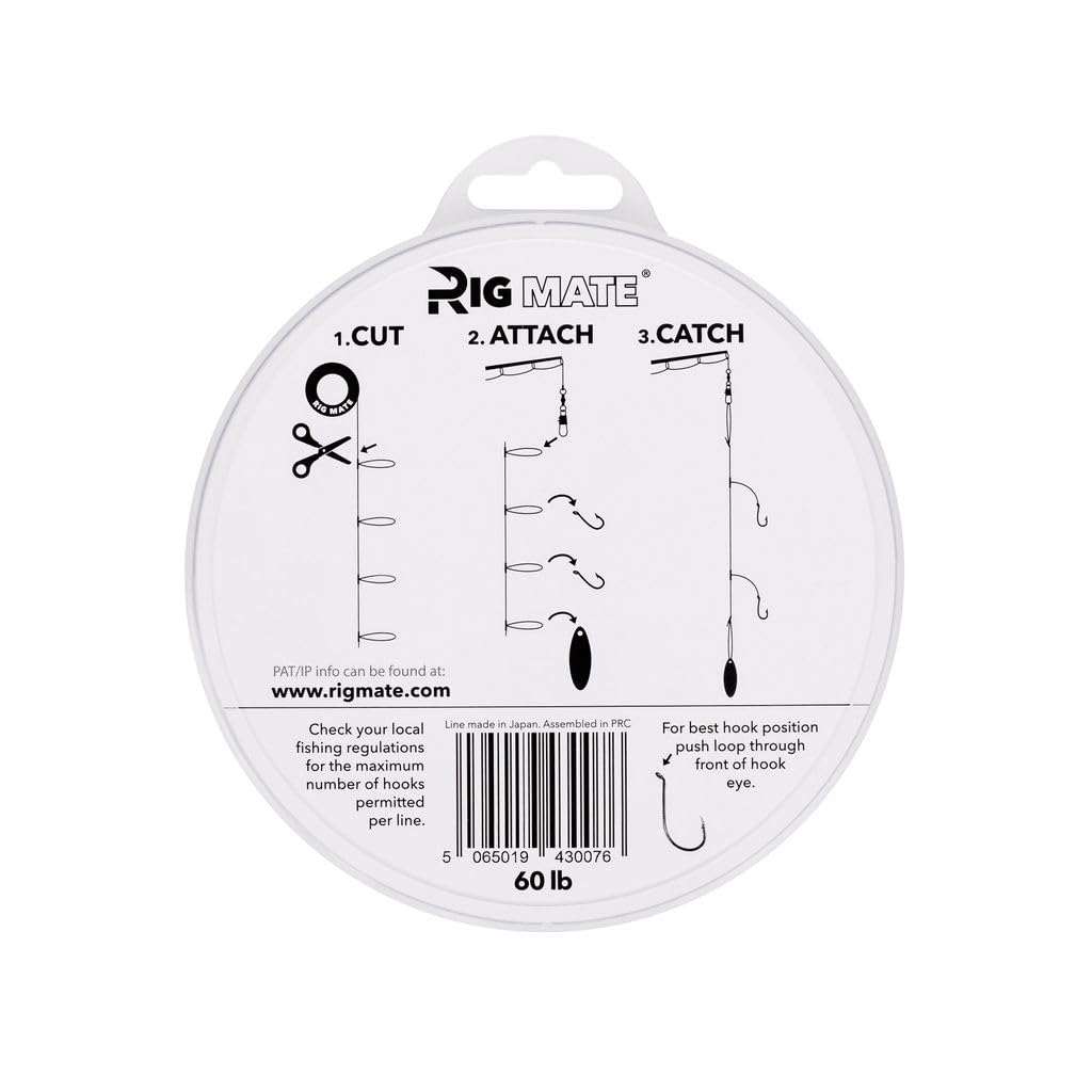 Close-up of pre-tied dropper loop with 18-inch spacing