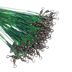 60pcs fishing wire leaders - 6 inch 8kg nylon-coated stainless steel