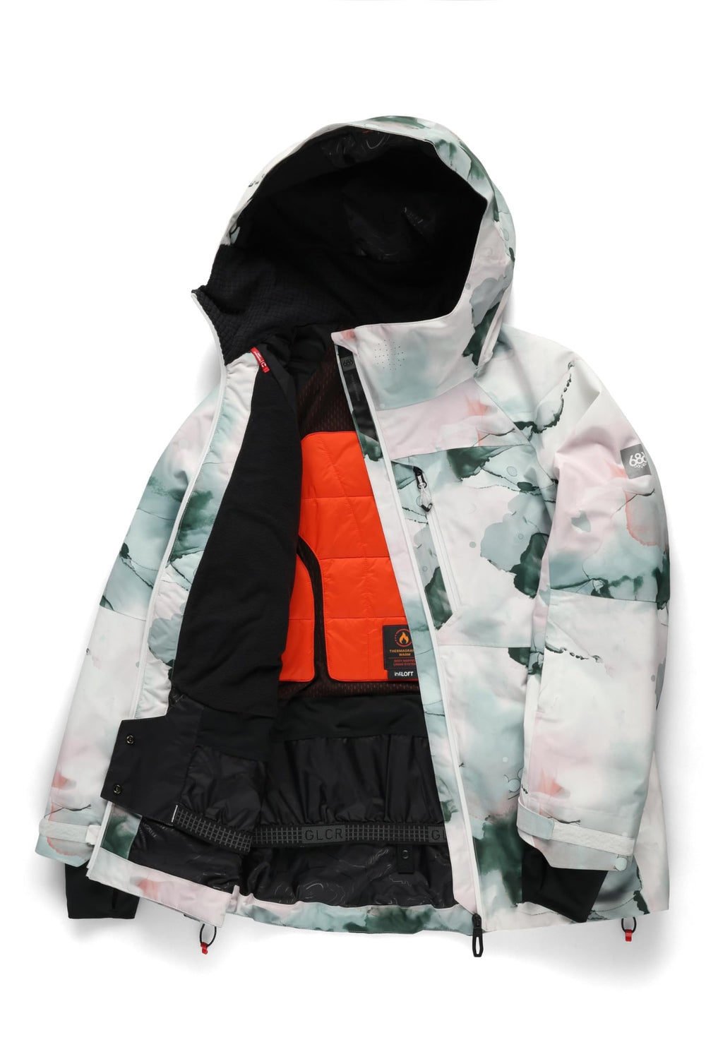 686 GLCR Hydra jacket side profile shows breathable vents for all-day comfort.