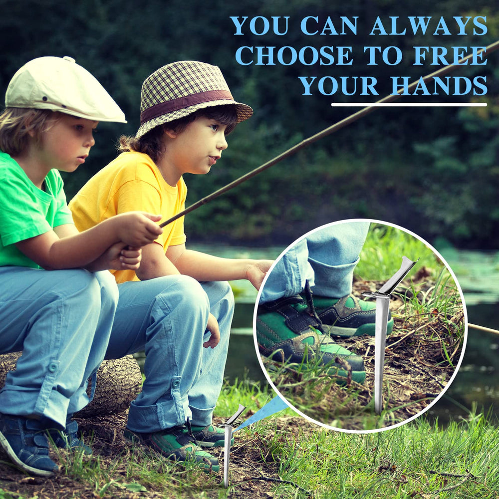 Packaging showing six fishing rod holders