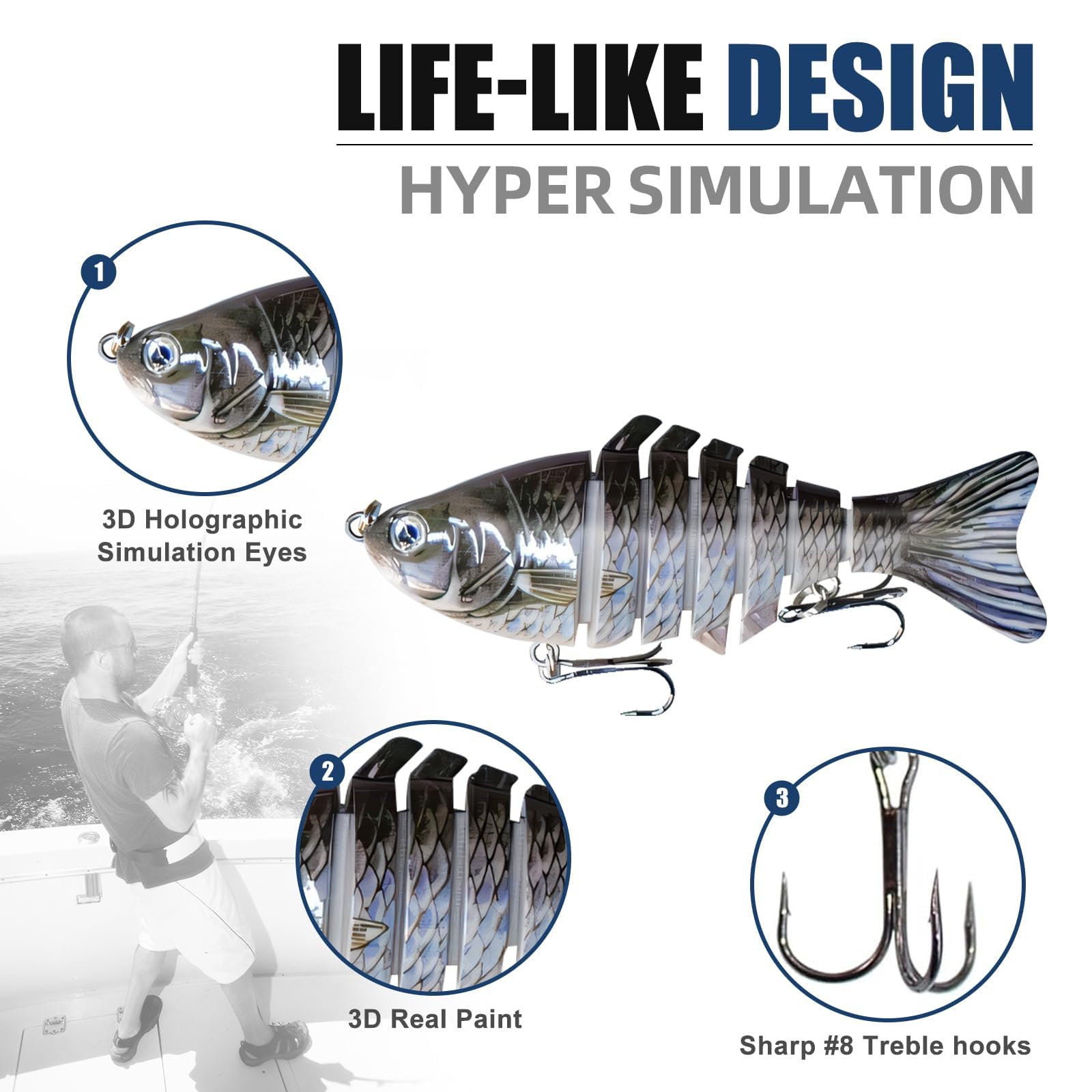 Lure with built-in gravity ball for longer casts