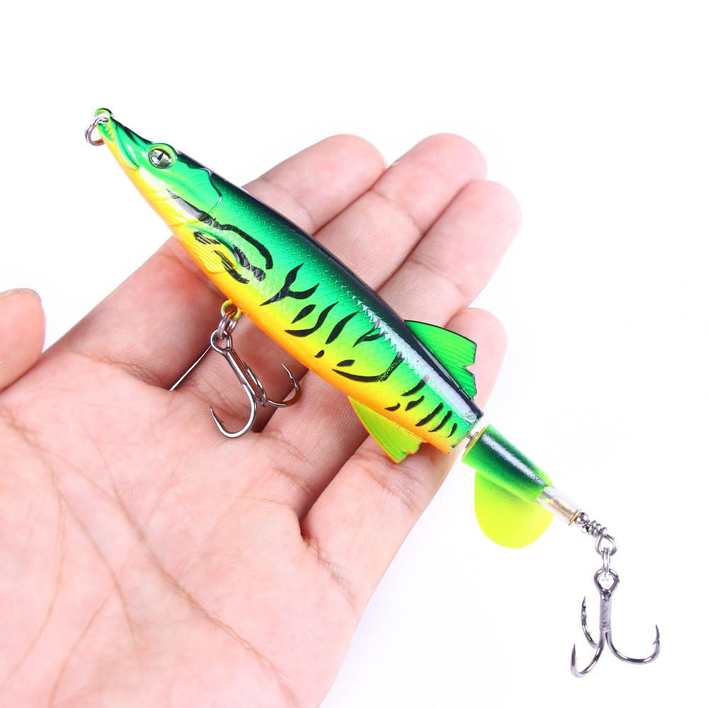 Lightweight topwater lures with high-strength treble hooks