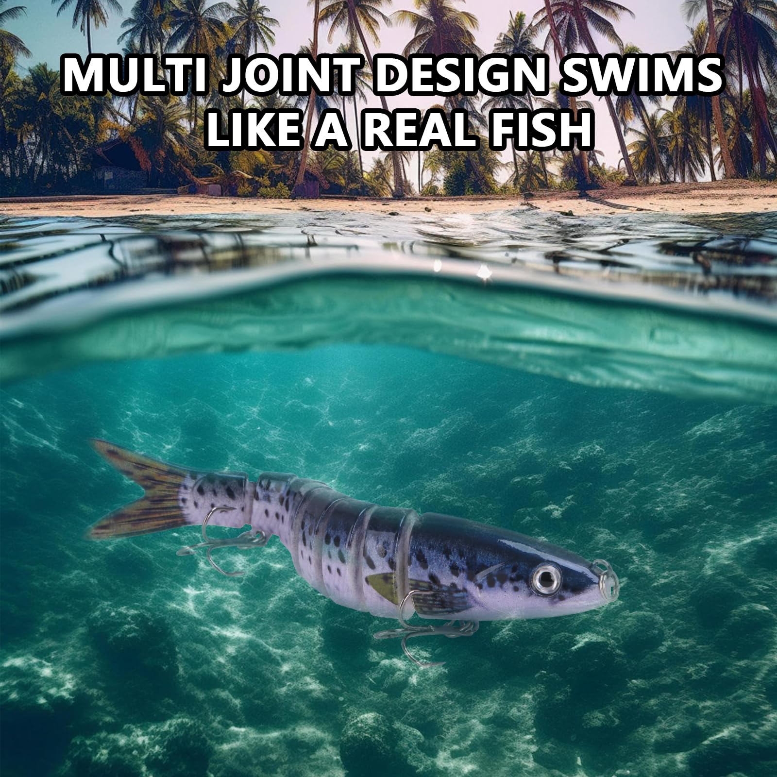 Bass lures suitable for freshwater and saltwater fishing