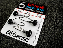 Premium black nickel hook on the Divine Ned Football Head for sensitive line feel