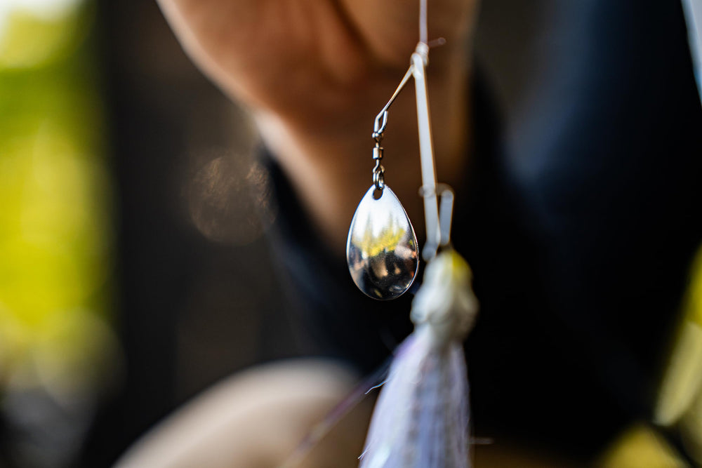 Premium hook on the Flock Blade Hair Jig provides solid hookups.