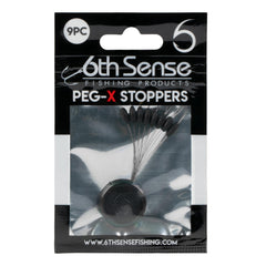 6th Sense Peg-X Black weight stopper on line for easy visibility and secure rigging.