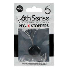 6th Sense Peg-X weight stoppers in black for fast rigging and visibility in heavy cover