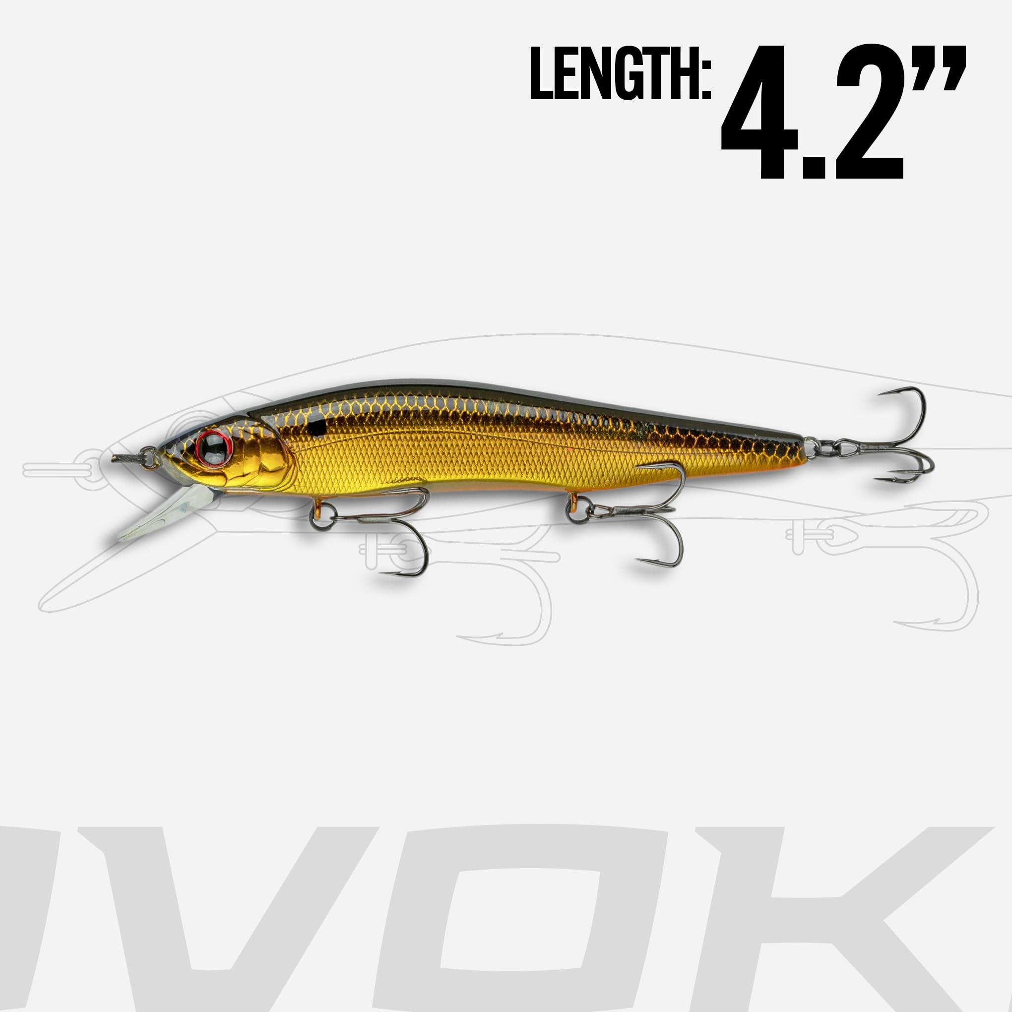 6th Sense Provoke 106 jerkbait realistic baitfish profile in water