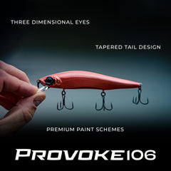 6th Sense Provoke 106 jerkbait tuned bill for precise turns