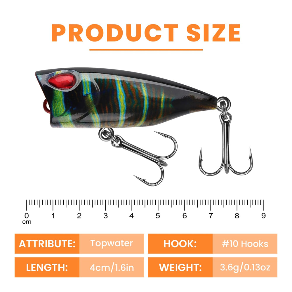 7-piece fishing lures kit with built-in steel balls for casting