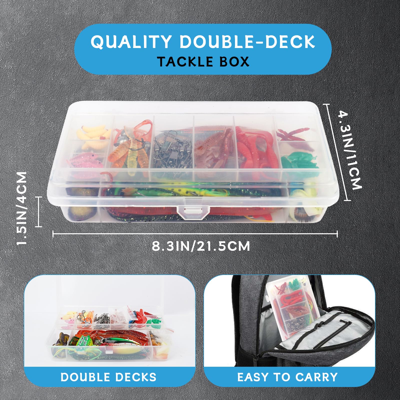 Durable fishing accessories with 3D eyes and realistic patterns