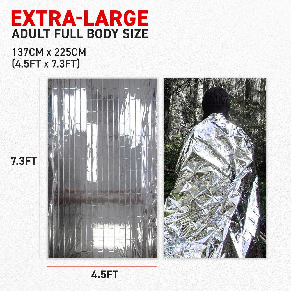 72 HRS MIL-SPEC blanket expanded to cover 54x88 inches for outdoor protection