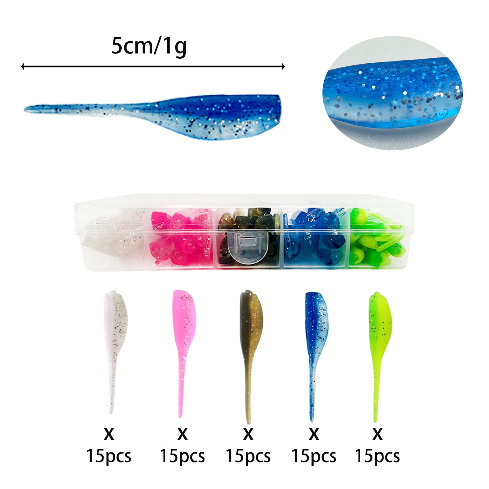 Portable crappie lure kit in compact case for travel