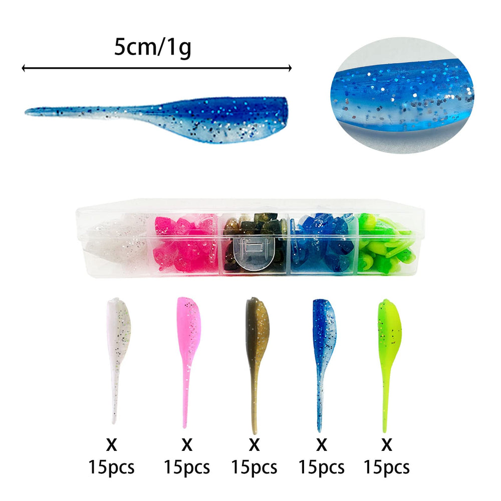 Portable crappie lure kit in compact case for travel