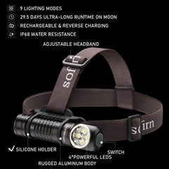 77outdoor Sofirn HS41 beam throw highlighting long-range visibility for camping and climbing