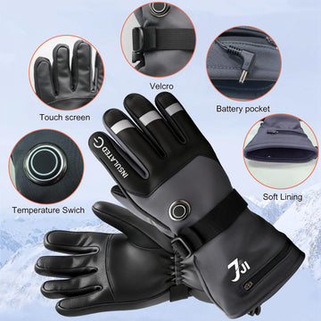 7JI heated gloves ideal for skiing, biking, hiking and camping.