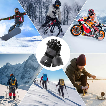 7JI heated gloves ideal for skiing, snowmobiling, camping and hunting