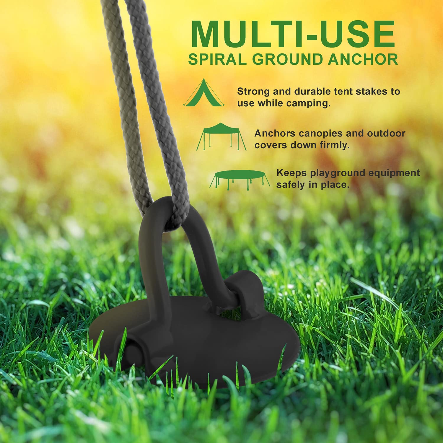 7Penn faceplate flush with ground revealing low-profile, stable anchor.