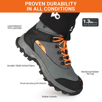 8 Fans wading boots include a dual-density EVA midsole for cushioned support.