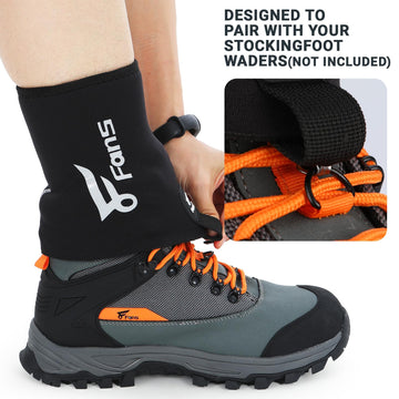 8 Fans wading boots offer lightweight design ideal for all-day use on water edges.