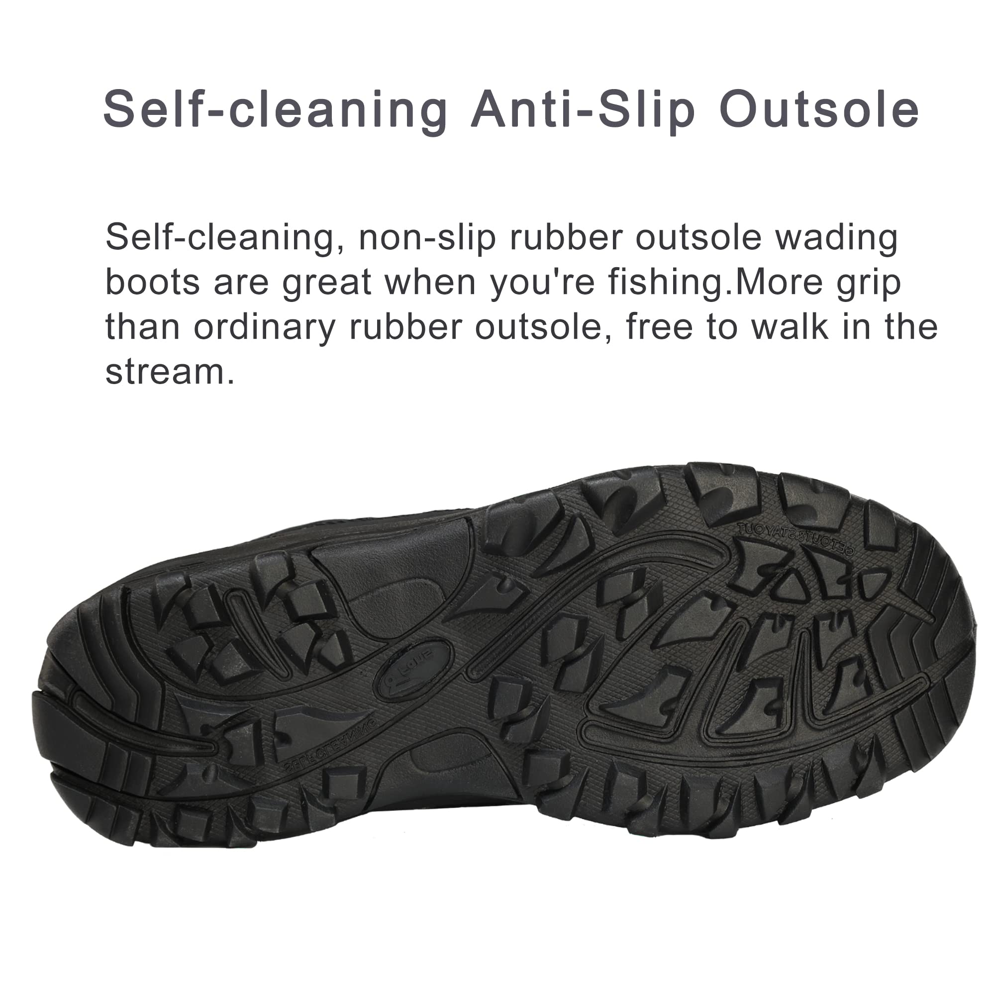 8 Fans wading boots self-cleaning non-slip outsole for wet surfaces
