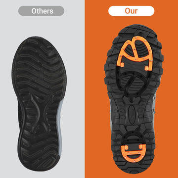 8 Fans wading boots reinforce toe and heel for rugged crossings and long wear.