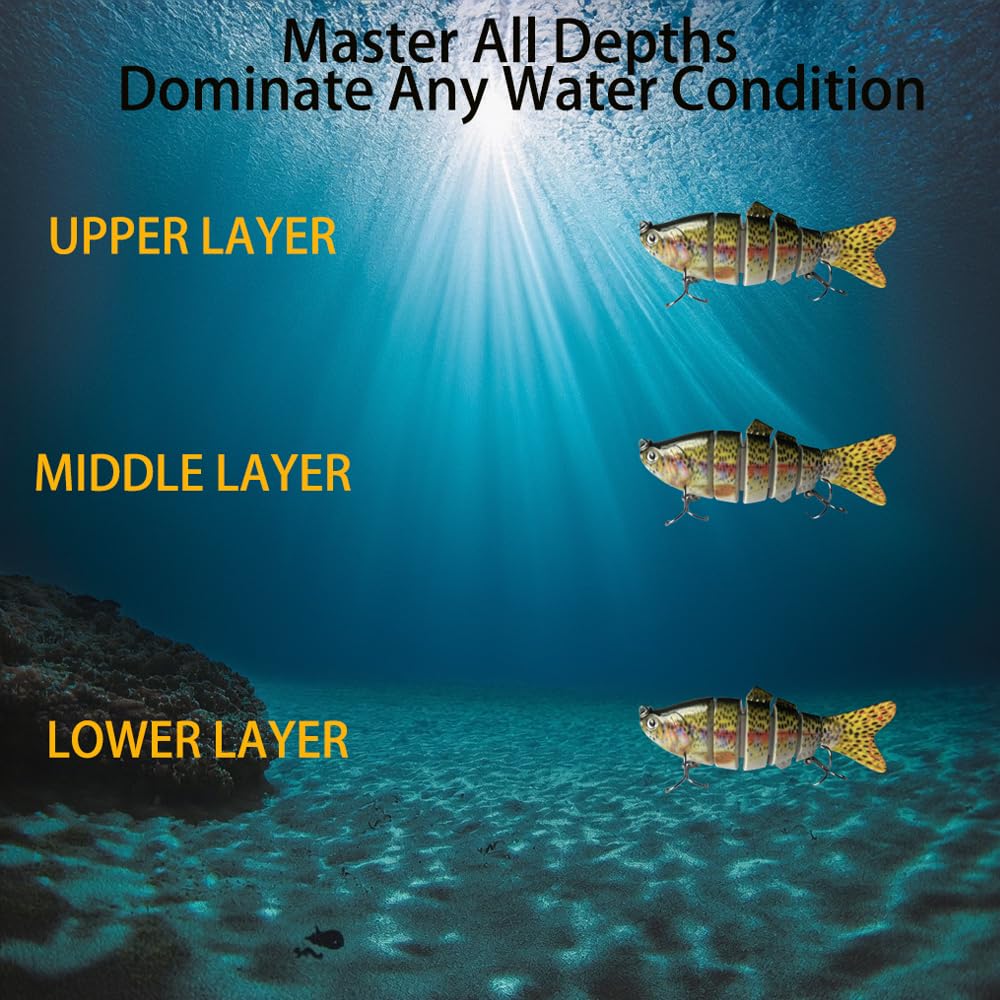 Imitation lures available in 8-section and 6-section styles