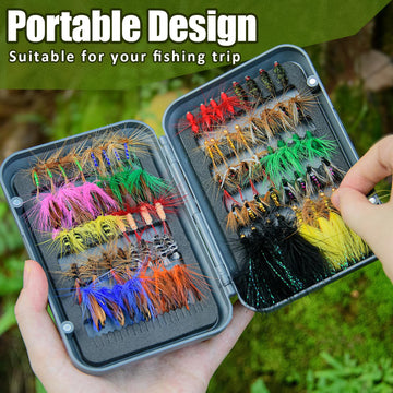 Assorted dry flies for trout and bass