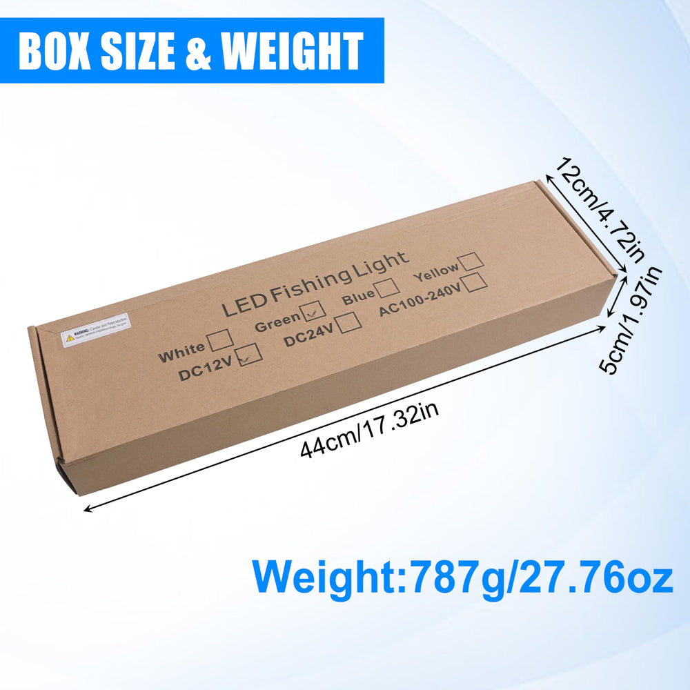 Deep-water night fishing setup using green underwater light