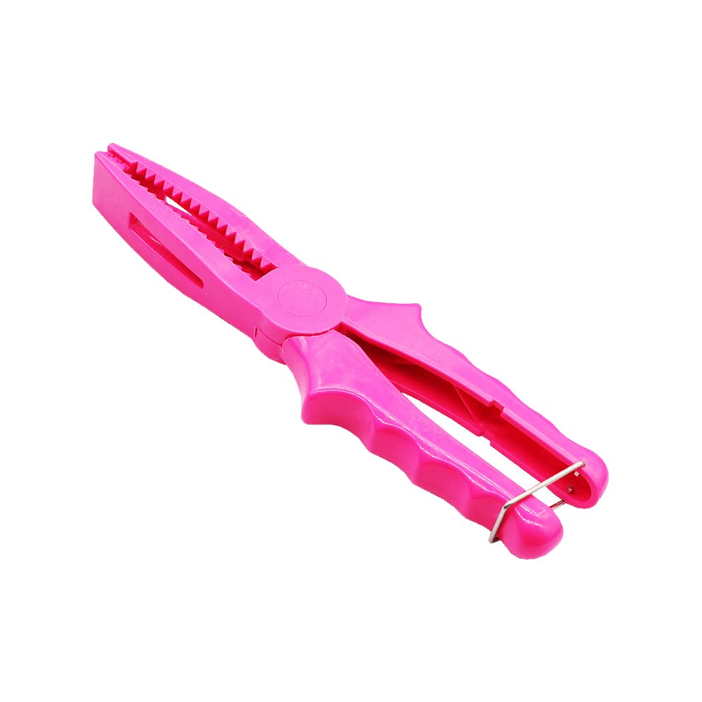Pink 8 inch floating fish gripper close up