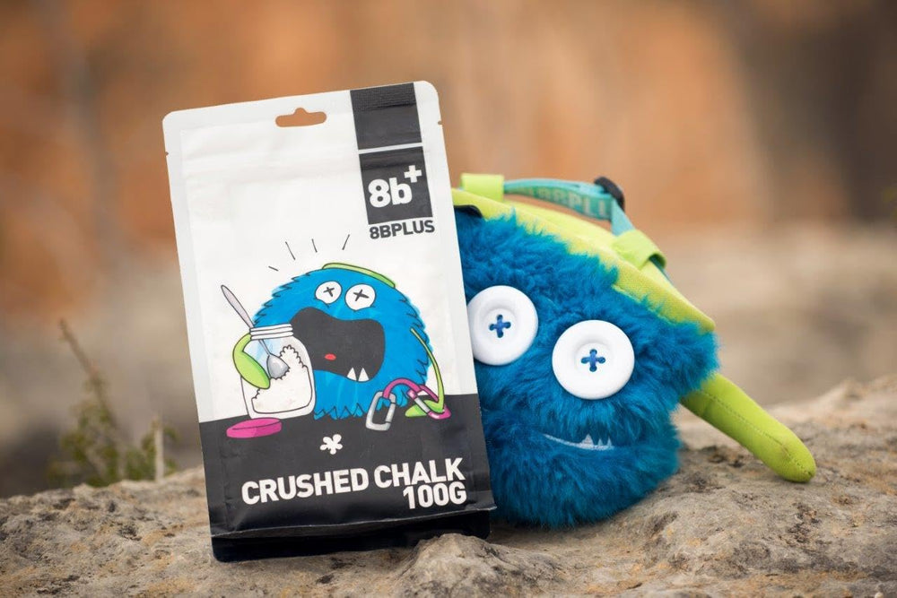 Transparent packaging window on 8BPLUS chalk highlights clean, filler-free formula.