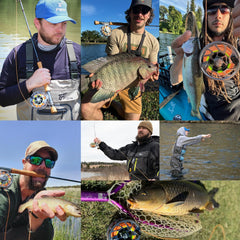 Close-up of 9ft 4-piece rod and reel