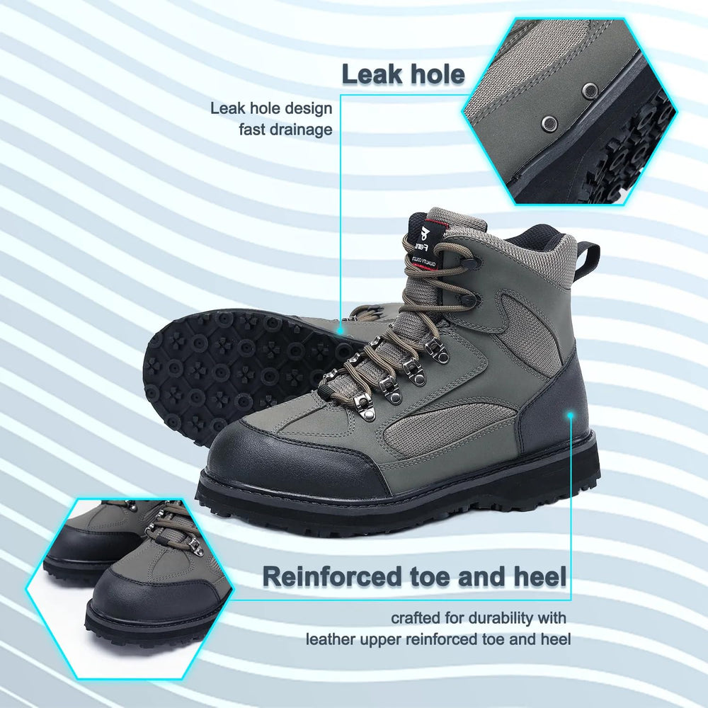 8 Fans wading boots with reinforced toe and heel stay durable during rocky stream crossings