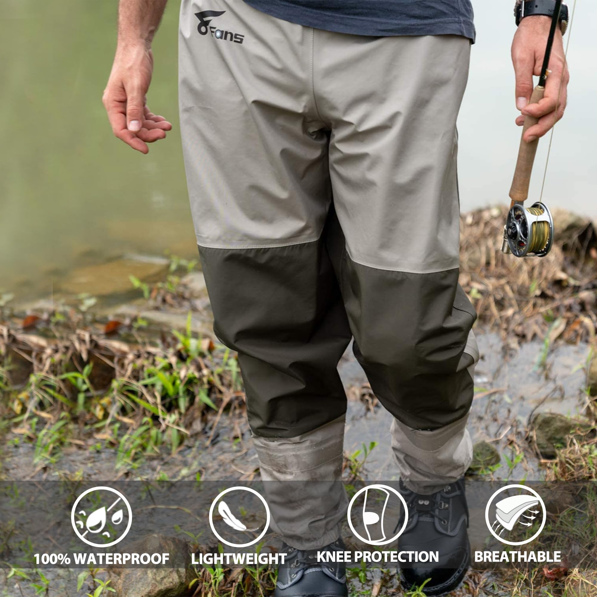 8 Fans waist waders mesh storage bag gift for easy gear organization