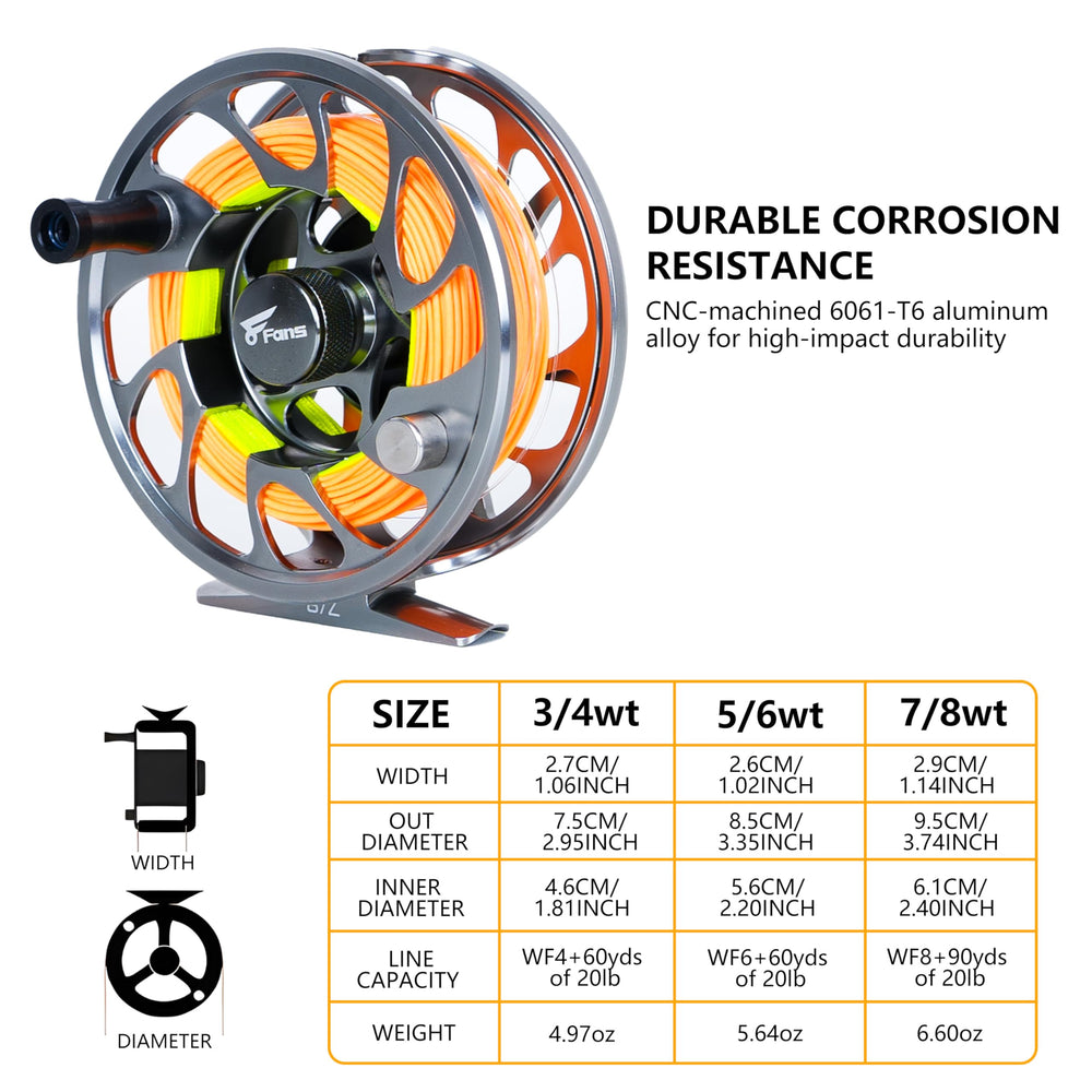 Freshwater fly fishing setup suitable for rivers and lakes
