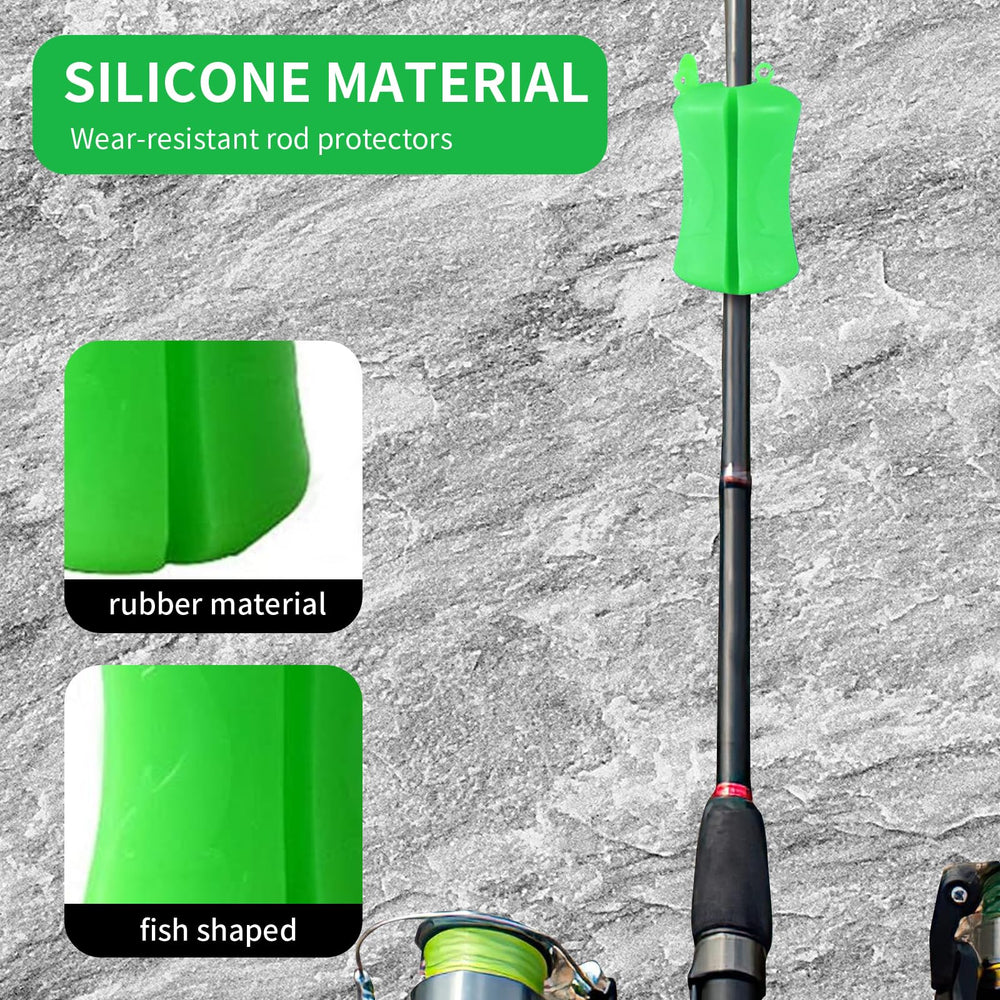 Portable fishing rod storage ball ready for travel