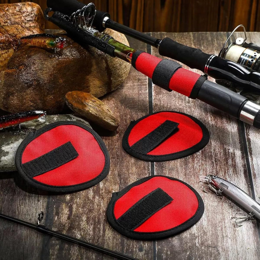 Three-color lure wraps: red, blue, and green options