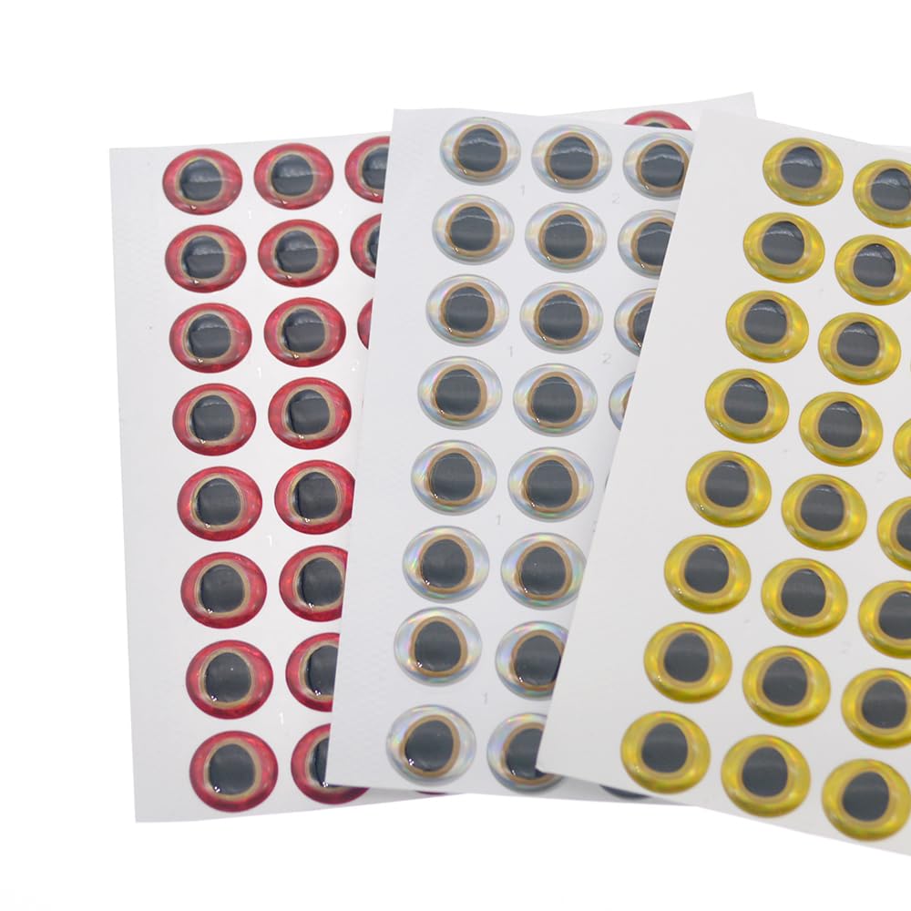 900pcs assorted 3D laser lure eyes 12mm water-drop size